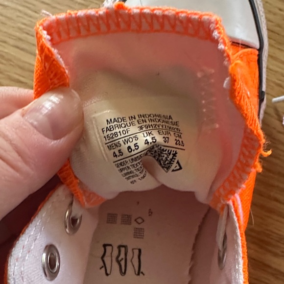 Converse Vibrant Orange Canvas Shoes - Picture 5 of 5